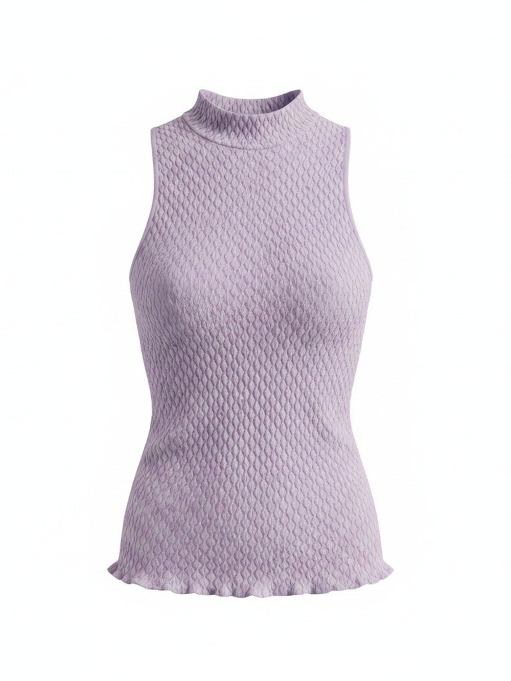 Le Château Lavender Mock Neck Knit Tank - Size M